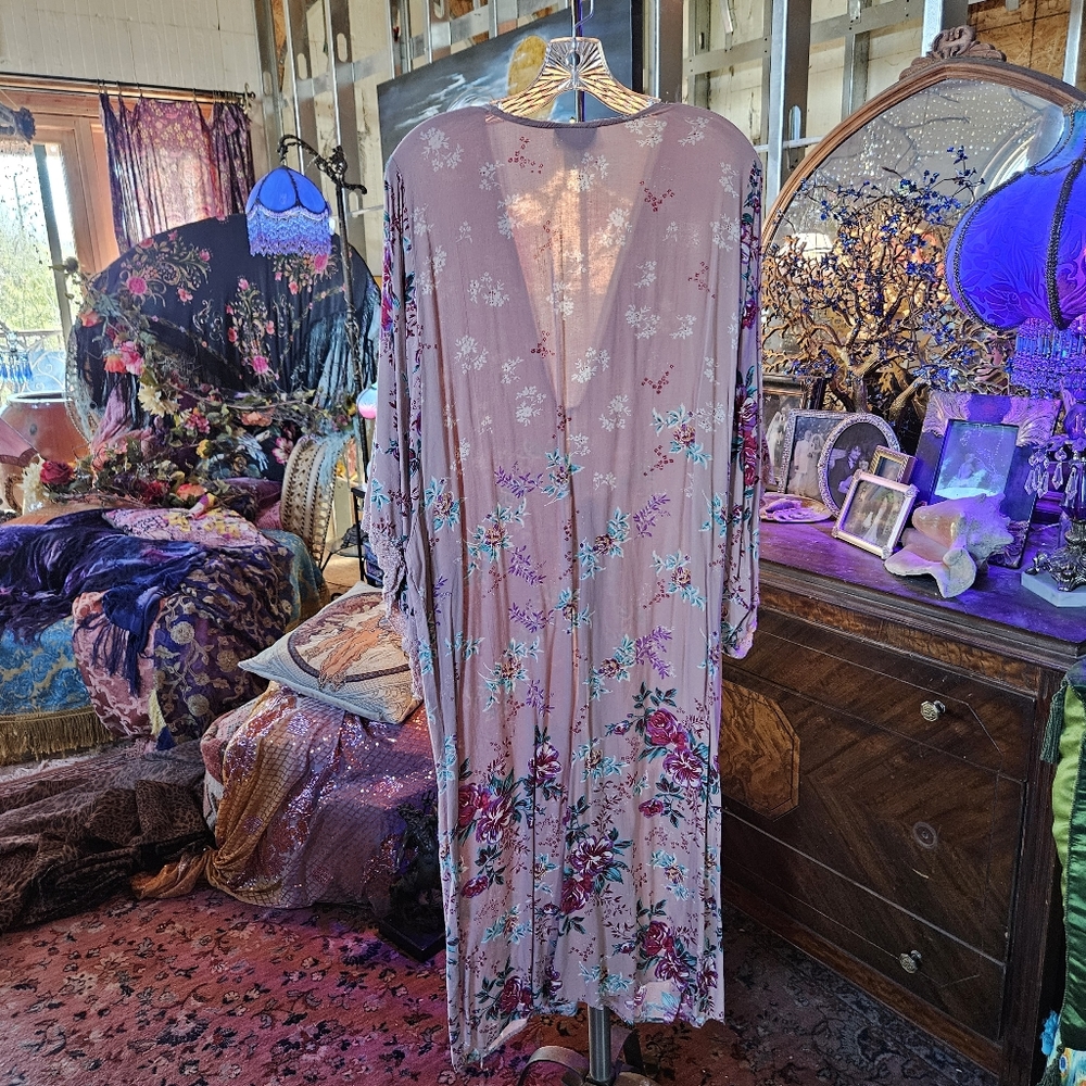Angie Cotton Kimono Robe - Picture 2 of 3